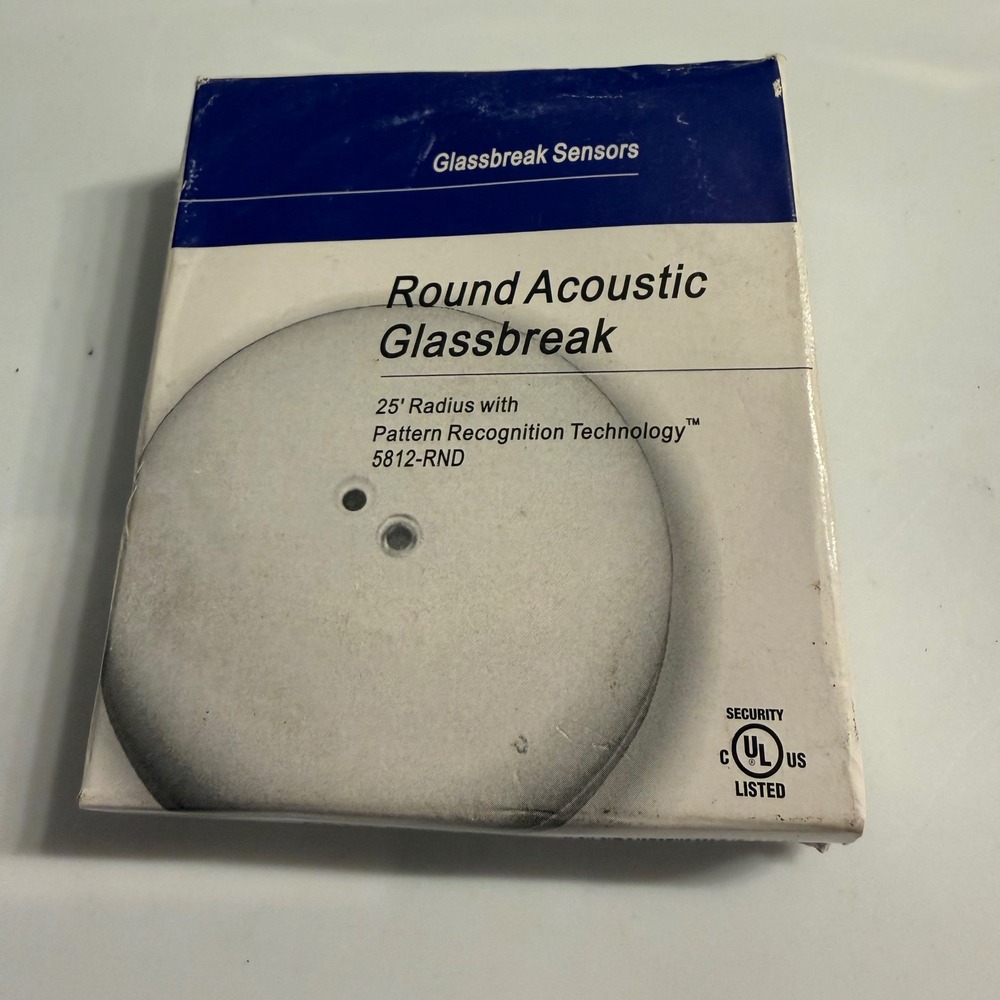 Interlogix 5812-RND Round Acoustic Glassbreak Detector 25ft Radius‎ White